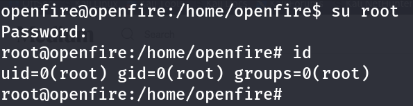 Successful su to root using the leaked SMTP password — id confirms uid=0(root) gid=0(root) groups=0(root)
